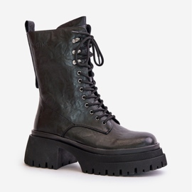 Botas de trabajadora de piel para mujer con aislamiento GOE OO2N4121 Negro 4