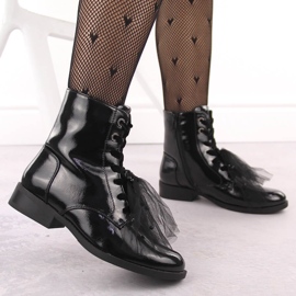Botines negros de charol con lazo by S.Barski 5