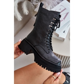 Botas de trabajadora de piel para mujer con aislamiento GOE OO2N4121 Negro 9
