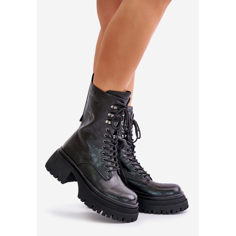 Botas de trabajadora de piel para mujer con aislamiento GOE OO2N4121 Negro 1