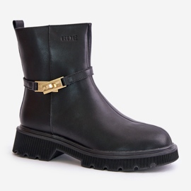 Botas De Mujer De Piel Con Correa Aislante GOE OO2N4150 Negro 4