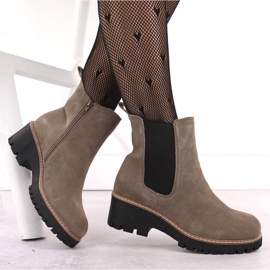 Botines de mujer de piel color topo Filippo DBT4805 beige 4