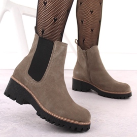 Botines de mujer de piel color topo Filippo DBT4805 beige 5