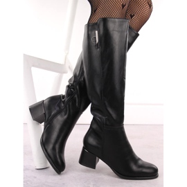 Botas de tacón alto con aislamiento para mujer, negras Jezzi MR2481-3 negro 2