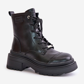 Botas Aislantes Obreras de Mujer Fabricadas en Piel Natural Goe OO2N4115-W2 Negro 4