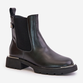Botines Chelsea De Piel Con Cremallera GOE OO2N4147-E2 Negro 4