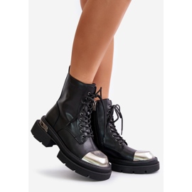 Botas de Trabajo Aislantes para Mujer Fabricadas en Piel Natural Goe OO2N4119 Negro 1