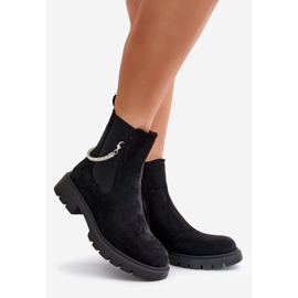 Botas Chelsea aislantes con cremallera y correa decorativa, Black Labenne negro 1