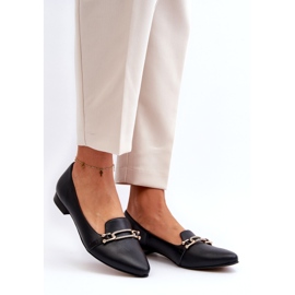 Zazoo 2885 Ballerinas de cuero para mujeres con decoración negra negro 2 Zazoo 2885 Ballerinas de cuero para mujeres con decoración negra negro 2