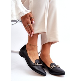 Zazoo 2885 Ballerinas de cuero para mujeres con decoración negra negro 1