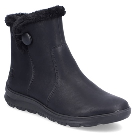 Botas de invierno de mujer con pelo, negras Rieker Z0080-00 negro 7