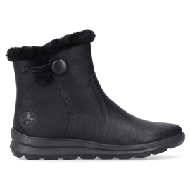 Botas de invierno de mujer con pelo, negras Rieker Z0080-00 negro 13
