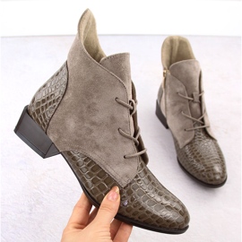 Botines de mujer en charol, beige, Potocki 12498 1 Botines de mujer en charol, beige, Potocki 12498 1