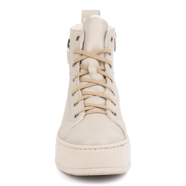 Olivier Botas de invierno de piel con aislamiento para mujer 1174, beige 6