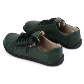 Olivier Zapatos de mujer minimalistas descalzos de piel modelo 1243 verde 9