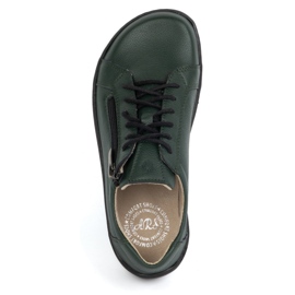 Olivier Zapatos de mujer minimalistas descalzos de piel modelo 1243 verde 10