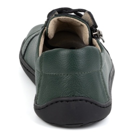 Olivier Zapatos de mujer minimalistas descalzos de piel modelo 1243 verde 2