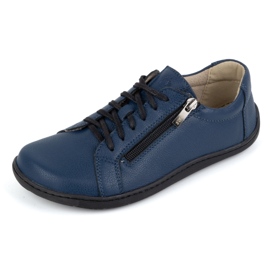 Olivier Zapatos de mujer minimalistas descalzos de piel modelo 1243 azul marino 1