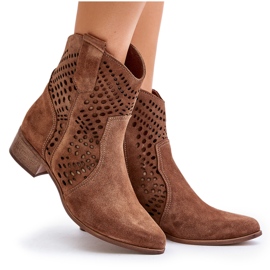 Botas Caladas Tacón Plano Ante Lewski 3305/2 Marrón 11