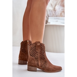 Botas Caladas Tacón Plano Ante Lewski 3305/2 Marrón 8