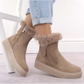 Botas de mujer de piel ante beige con pelo Filippo DBT6484 4