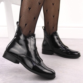Botas de charol negro para mujer de S.Barski 5