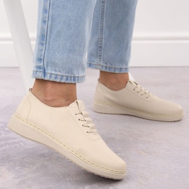 Zapatos cómodos de mujer beige Unisoft 5