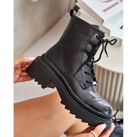 Botas Aislantes Obreras de Mujer Fabricadas en Piel Natural Goe OO2N4115-W2 Negro 9