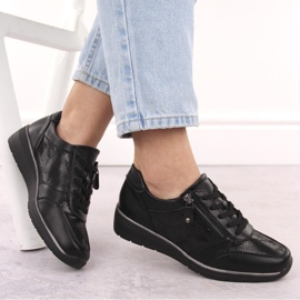 Deportivas Filippo DP6633 negras con cremallera. negro 4