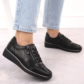 Deportivas Filippo DP6633 negras con cremallera. negro 5
