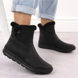 Botas de invierno de mujer con pelo, negras Rieker Z0080-00 negro 5