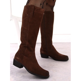 Botas cowboy de mujer en piel marrón de Sergio Leone KZ268 4