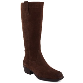Botas cowboy de mujer en piel marrón de Sergio Leone KZ268 3
