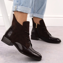Botines mujer charol marrón Potocki 12498 4