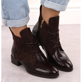Botines mujer charol marrón Potocki 12498 5