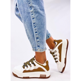 Zapatillas Allman Camel de mujer blanco 3