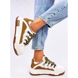 Zapatillas Allman Camel de mujer blanco 4