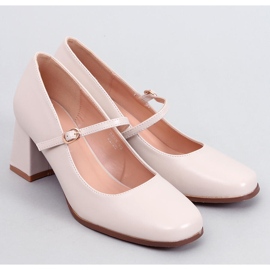 Mary Jane Keefel Salón de tacón beige 1