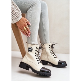 Botas de trabajador con cremallera, aislantes beige y negro Soratta 6