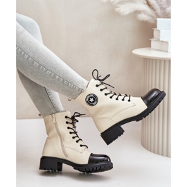 Botas de trabajador con cremallera, aislantes beige y negro Soratta 7