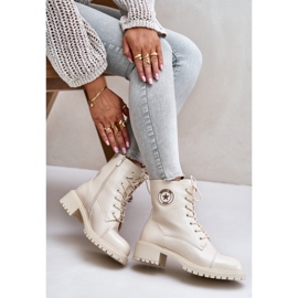 Botas de trabajo cálidas con cremallera Soratta beige 7