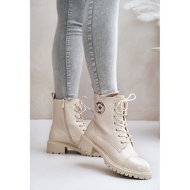 Botas de trabajo cálidas con cremallera Soratta beige 3