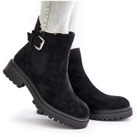 Botas Chelsea aislantes con cremallera y hebilla, Negro Kikiella 10