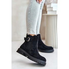 Botas Chelsea aislantes con cremallera y hebilla, Negro Kikiella 2 Botas Chelsea aislantes con cremallera y hebilla, Negro Kikiella 2