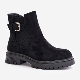 Botas Chelsea aislantes con cremallera y hebilla, Negro Kikiella 4