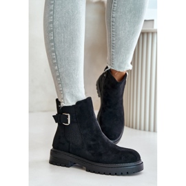 Botas Chelsea aislantes con cremallera y hebilla, Negro Kikiella 3