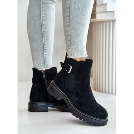 Botas Chelsea aislantes con cremallera y hebilla, Negro Kikiella 5