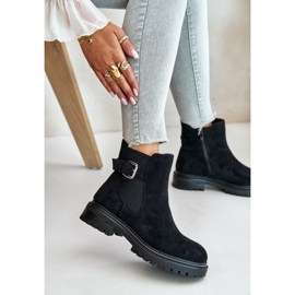 Botas Chelsea aislantes con cremallera y hebilla, Negro Kikiella 7