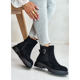 Botas Chelsea aislantes con cremallera y hebilla, Negro Kikiella 8