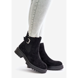 Botas Chelsea aislantes con cremallera y hebilla, Negro Kikiella 1